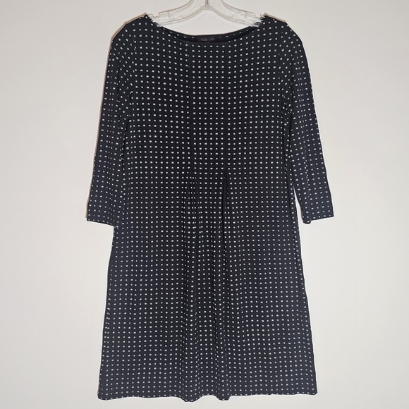 J. Jill Dresses & Skirts - J.Jill Dress Womens XS Petite Black Wearever Geometric Soft Stretchy Extra Small